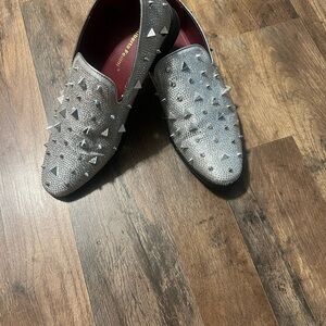 Silver Studded Men's Loafers/prom shoes